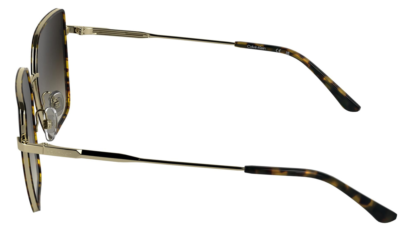 Calvin Klein Women's Sunglasses CK25111S - Havana with Gradient Brown Lens