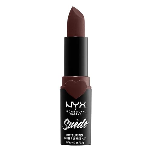 NYX PROFESSIONAL MAKEUP Suede Matte Lipstick, Vegan Formula - Cold Brew (True Brown)
