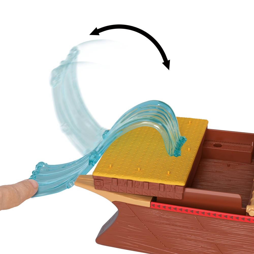 Mattel Disney Moana 2 Toy Playset with Floating Adventure Canoe, Small Doll, 1 Character Friend, 6 Play Areas & 10 Accessories