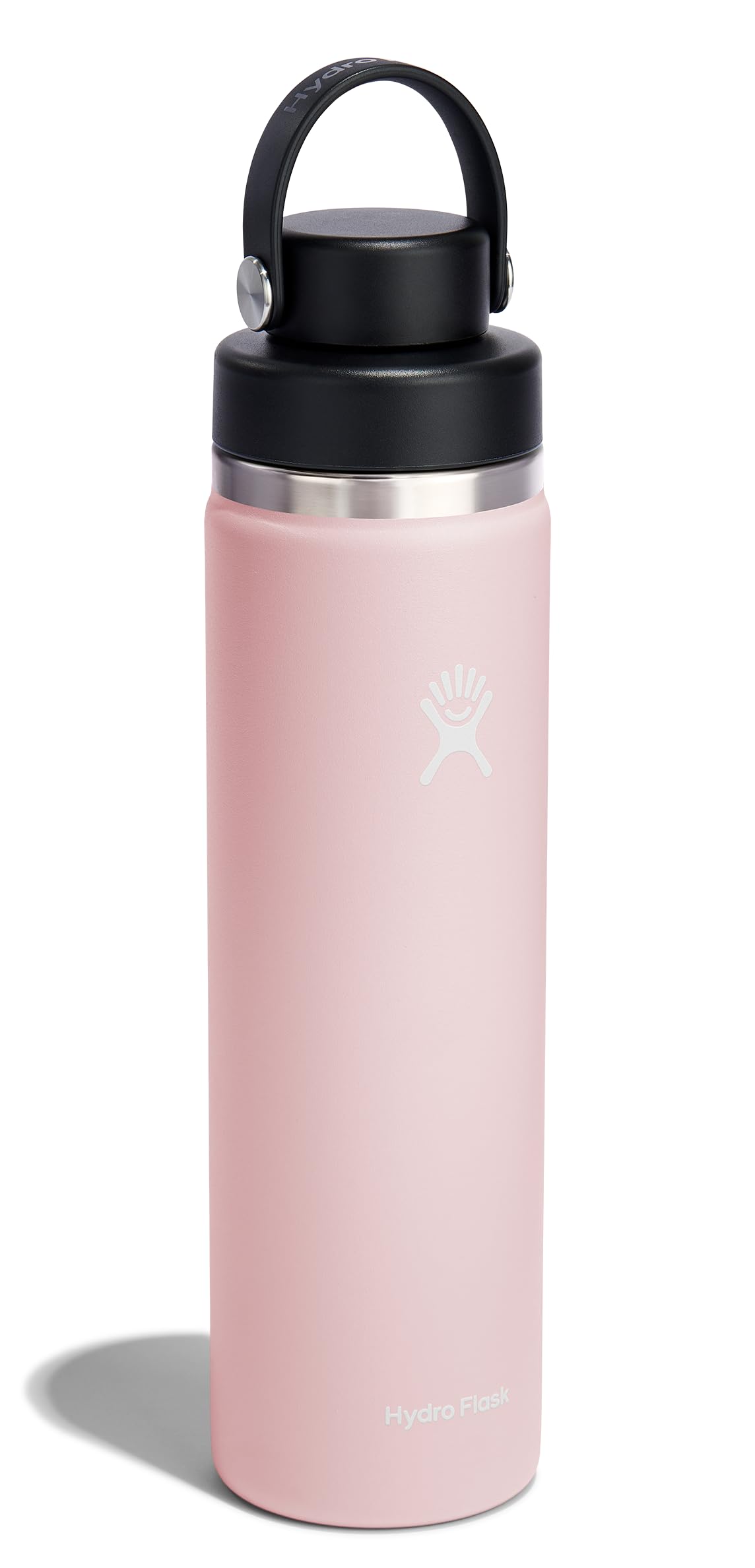 Hydro Flask Water Bottle - Insulated Stainless Steel - Wide Mouth Flex Chug Lid, Non Spill, Leakproof in 24 Oz Trillium Pink