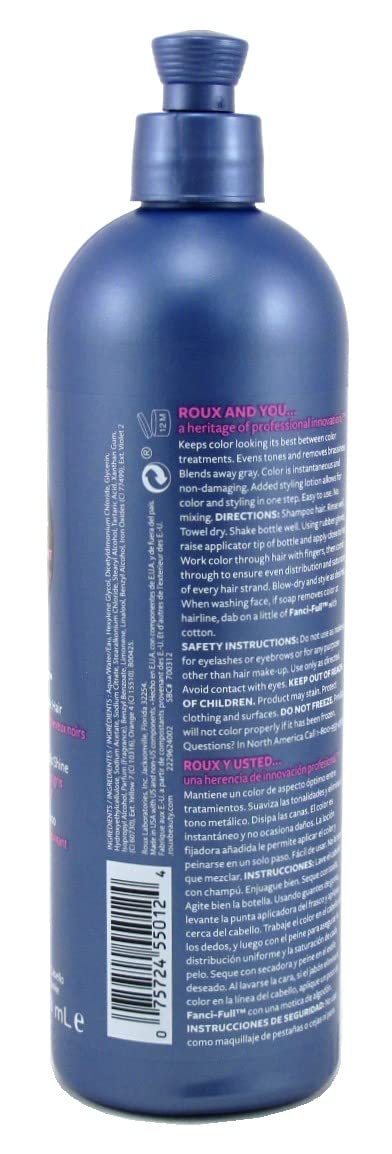 Roux Fanci-Full Rinse Instant Hair Color - 12 Black Radiance Hair Color Unisex 15.2 oz