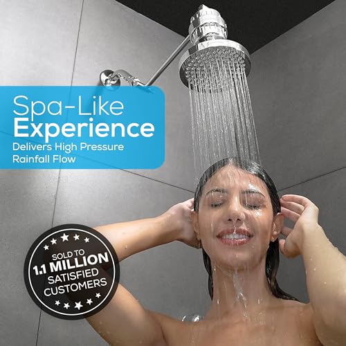 SparkPod 6" High Pressure Rain Shower Head – Luxury Design, Easy-Clean, 1-Min Install – Polished Chrome Replacement Head