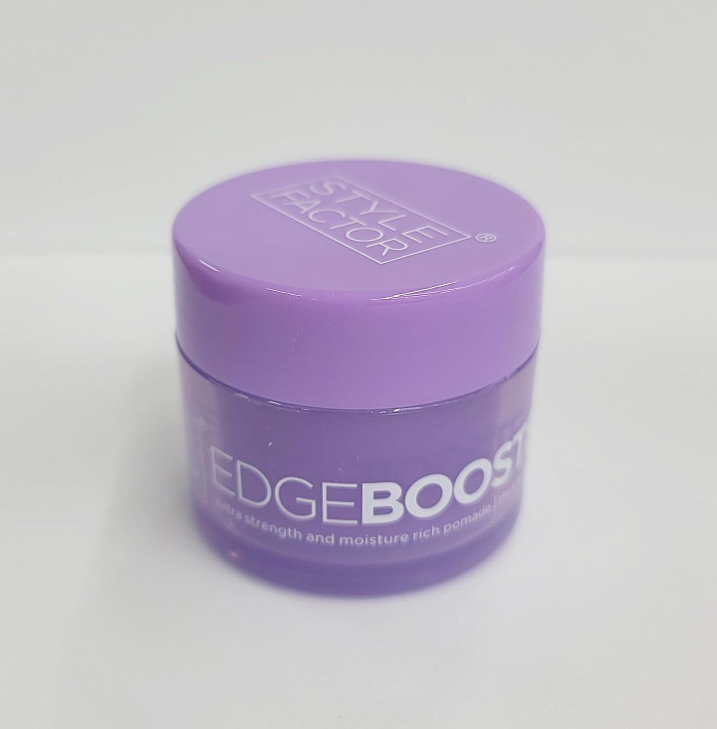 Style Factor Edge Booster Extra Strength and Moisture Rich Pomade 0.85oz Mini Travel Size (0.85oz, Pack of 1, Violet Crystal)