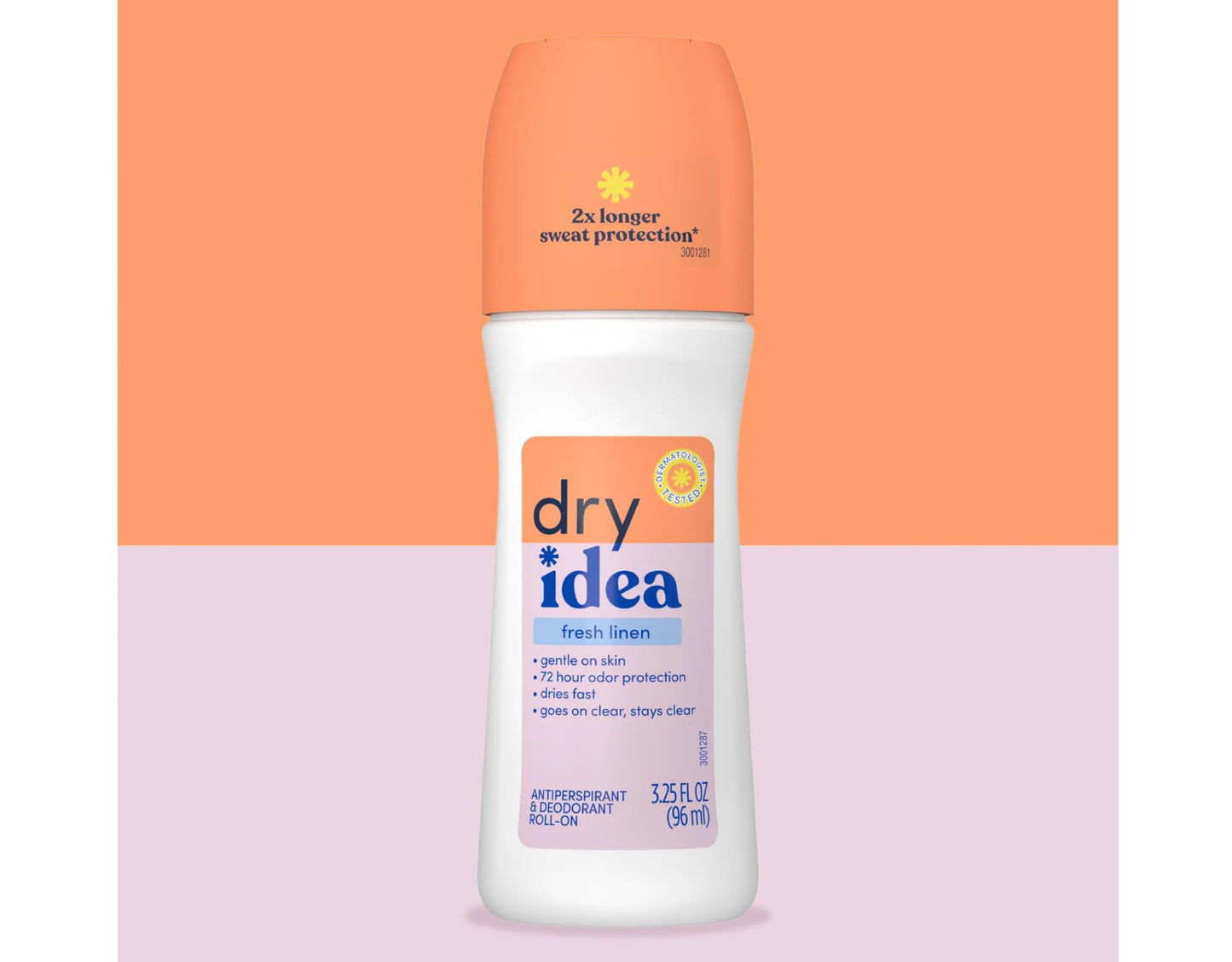 Dry Idea Fresh Linen Roll-On Antiperspirant Deodorant Fresh Linen 3.25 Ounce (Pack of 4)