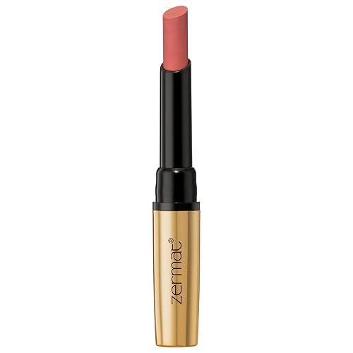 Zermat Eleganzza Reflex Long-Lasting Lipstick, Fabulous Carmel Shade, Moisturizing Formula, 8 Hour Wear, 0.06 Oz