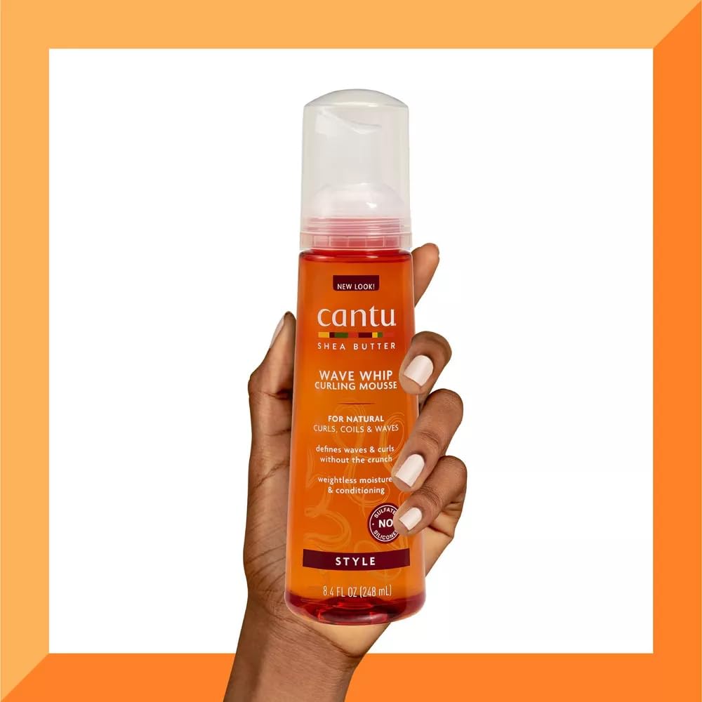 Cantu Natural Hair Wave Whip Curling Mousse,8.4 oz