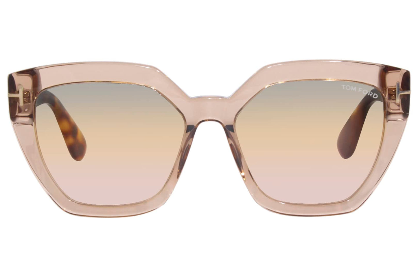 Tom Ford Square Sunglasses TF939 Phoebe 45B Transaparent Brown/Havana 56mm FT0939