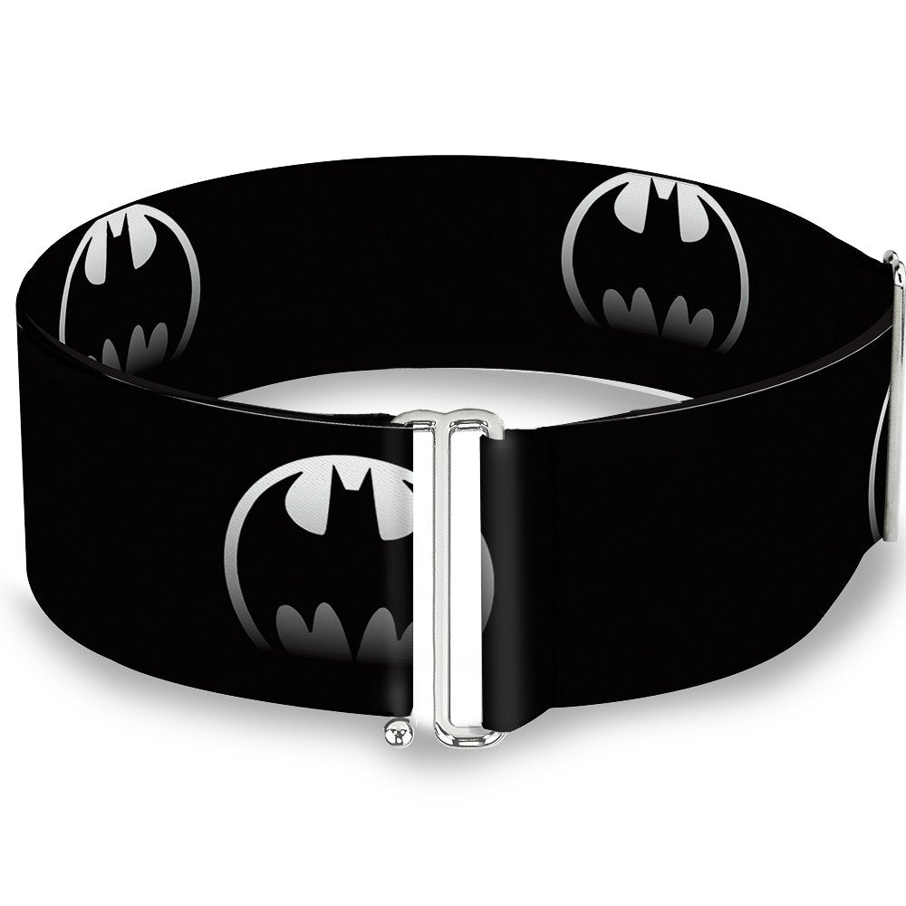 Buckle-Down Women's Cinch Belt Bat Signal-4 BlackSilver Fade 23 to 42 Inch, Multicolor