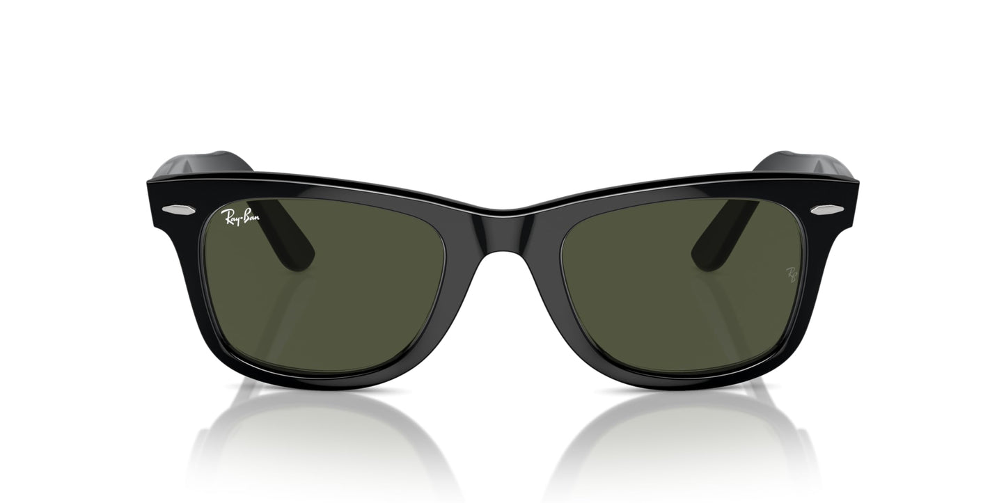 Ray-Ban RB2140 Original Wayfarer Sunglasses, Black/Green, 50 mm