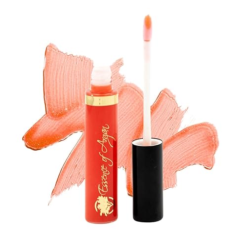 Essence Of Argan Clear Red Lip Gloss with Moroccan Argan Oil to Moisturize and Plump your Lips - Revitalized Lip Care to Eliminate Dryness - Clear