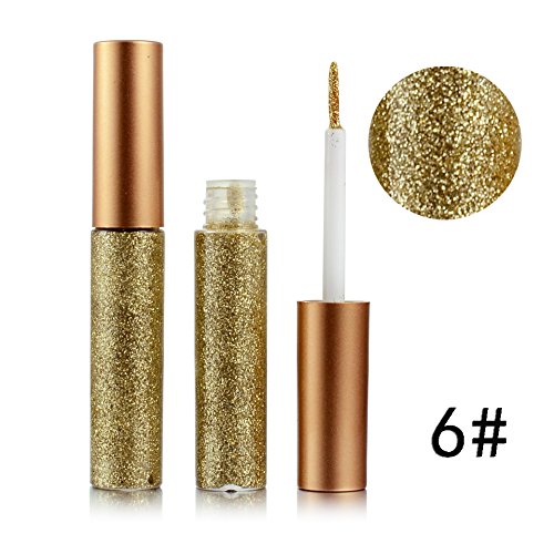 Liquid Glitter Eyeliner 3 Color Metallic Glitter Sparkling Eyeliner Face Eye Cosmetic Glow Shimmer Makeup Glitter Eye Shadow Long Lasting Sparkling