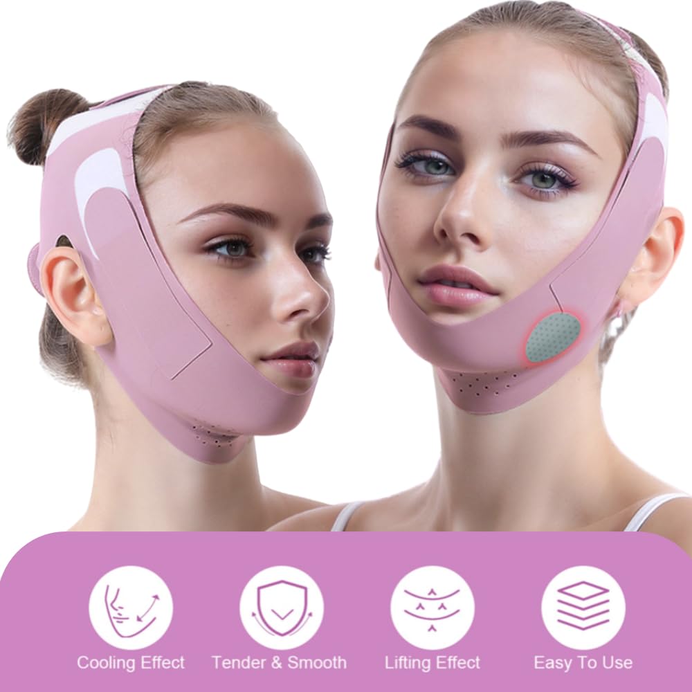ROWMATE Graphene V-Line Mask Chin Up Mask V Shaped Face Mask Chin strap for sleeping,Jawline Shaper,Orchid,Small Beauty and Personal Care ROWMATE