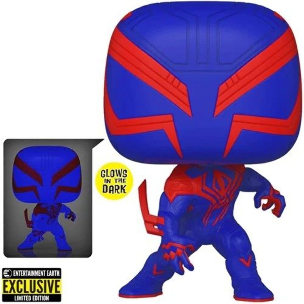 Funko Pop! Movies: Spider-Man Across the Spider-Verse Spider-Man 2099 Glow-in-the-Dark Pop! Vinyl Figure - Entertainment Earth Exclusive, (FUN68370)