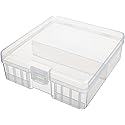 Fielect 100 x AA Battery Storage Case Holder Organizer Box Transparent