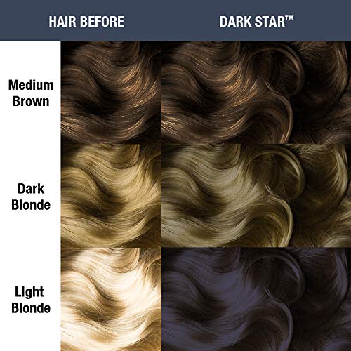 MANIC PANIC Classic Dark Star Semi Permanent Hair Color - Deep Grey Hair Dye for Women & Men That Lasts 4-6 Weeks - Vegan, Ammonia & Cruelty-Free