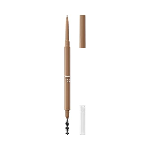 e.l.f. Micro-Fine Brow Pencil, Waterproof Brow Color & Spoolie For Shaping Brows & Creating A Feathered Natural-Looking Finish, Vegan & Cruelty-Free