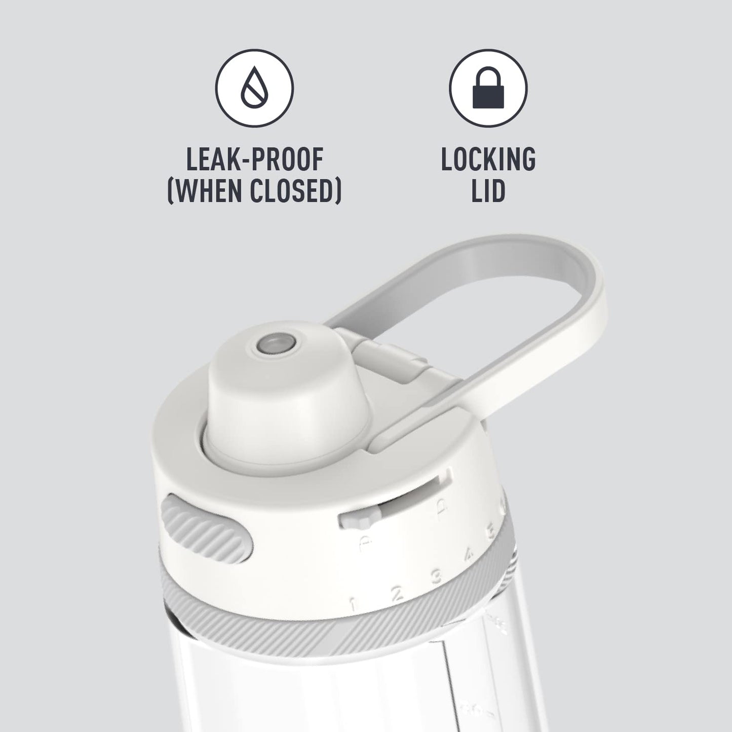 THERMOS, ALTA Series, Hydration Bottle with Spout 24 Ounce, Sleet White