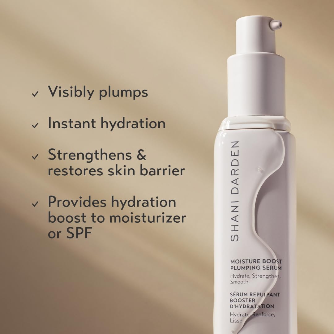 SHANI DARDEN SKIN CARE Moisture Boost Plumping Serum for Face, Moisturizing & Hydrating Face Serum with Snow Mushroom & Glycerin for Long-Lasting