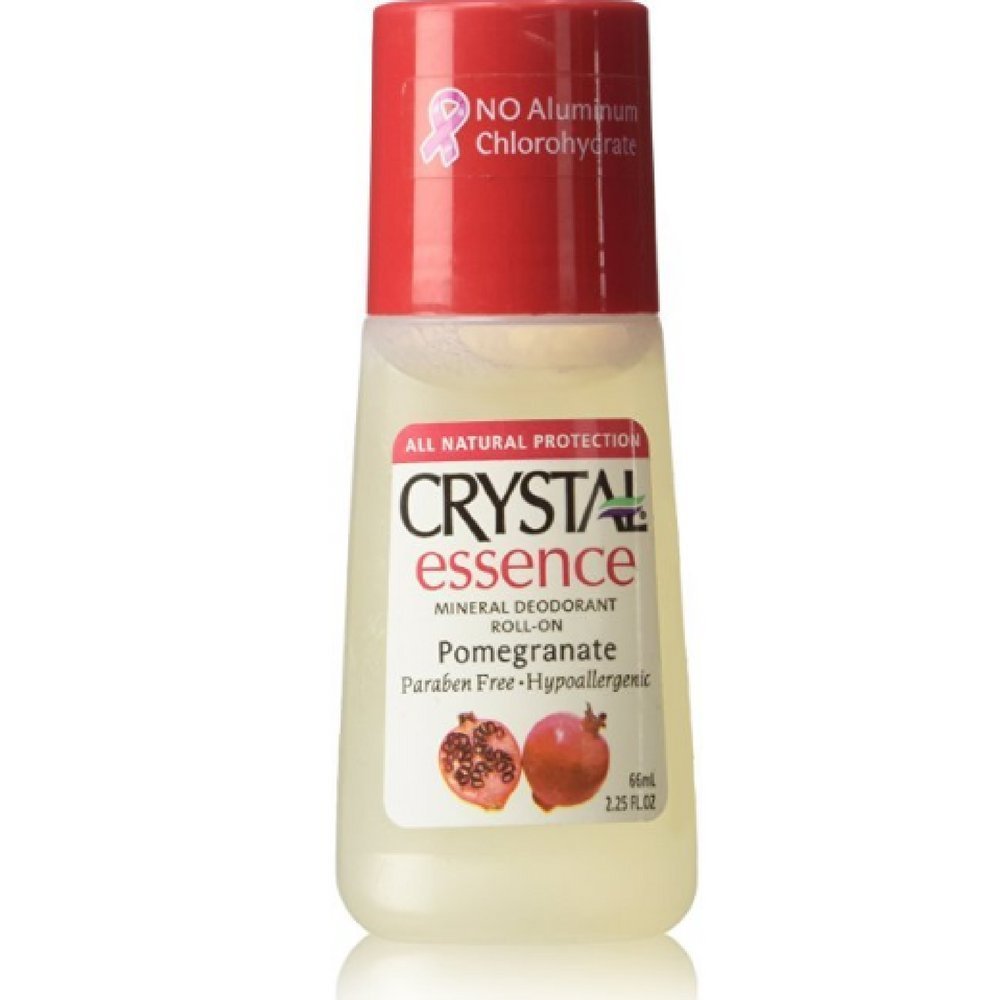 Crystal Essence Mineral Deodorant Roll-On, Pomegranate 2.25 oz ( Pack of 4) Beauty and Personal Care Crystal Essence