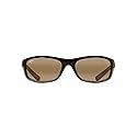 Maui Jim Men's and Women's Kipahulu Polarized Wrap Sunglasses, Marlin/HCL® Bronze, Small