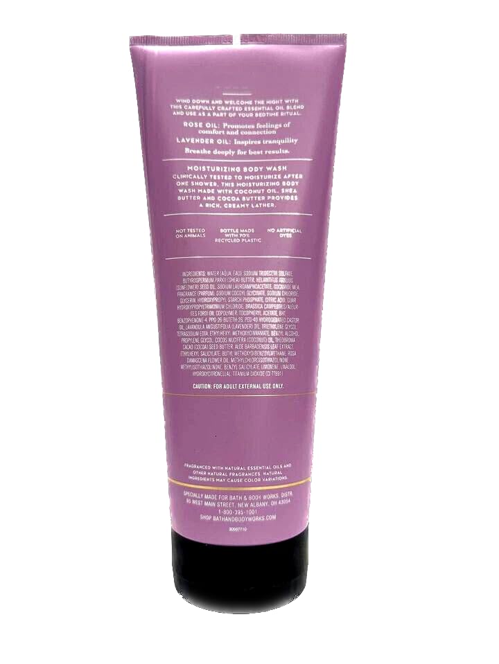 Bath and Body Works Rose Lavender Aromatherapy Creamy Moisturizing Body Wash, 10 ounces