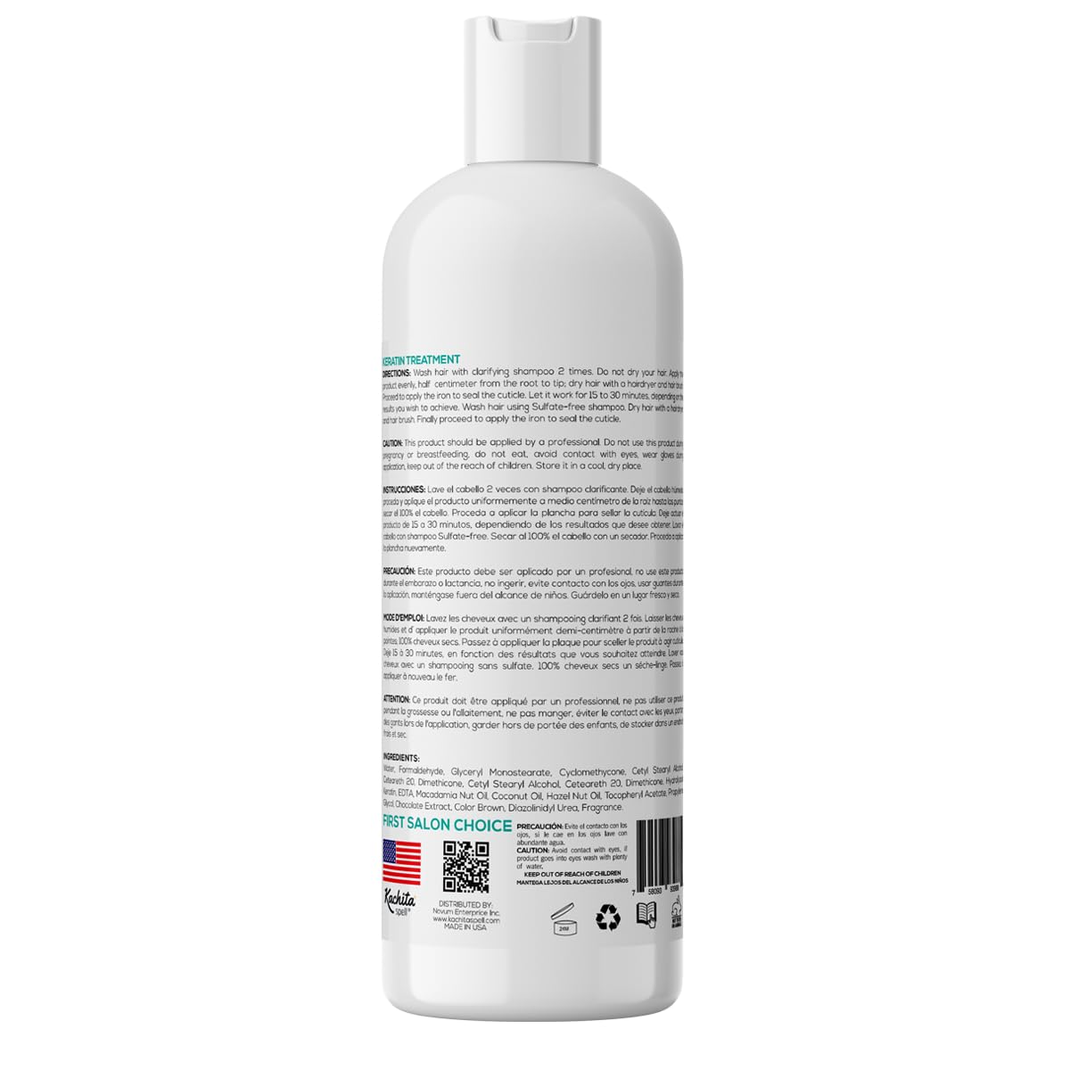Kit Brazilian Keratin 3D IMPROVED FORMULA Treatment Hair Straighteners Hight Bright Kachita Spell + Maintenance Shampoo Conditioner