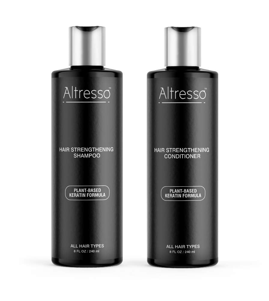 Altresso Hair Strengthening Shampoo & Conditioner Duo - All Natural Arginine-Infused Shampoo and Saw Palmetto-Infused Conditioner for Repairing