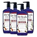 Dr Teal's Body Wash with Pure Epsom Salt, with Shea Butter & Almond Oil, 24 fl oz (Pack of 4)