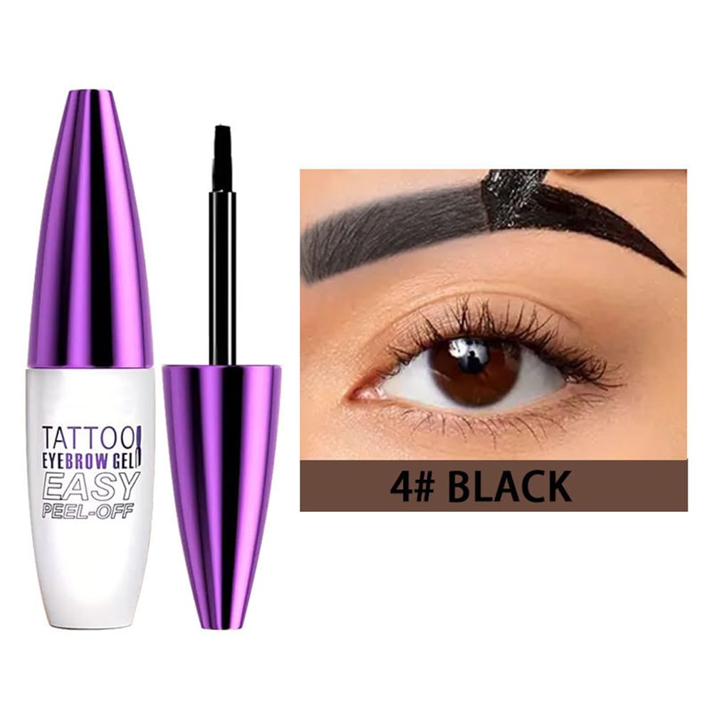 2Pcs Black Peel Off Brow Tint Gel - Waterproof & Sweatproof Tattoo Effect, Transfer-Resistant Multi-Day Wear, All Skin Types Mother’s Day Women's Day Beauty and Personal Care GHFCZOO