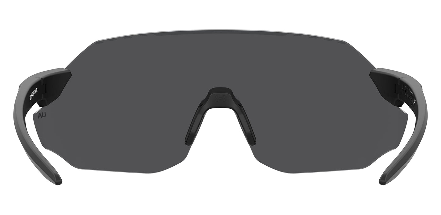 Under Armour UA Halftime Shield Sunglasses, Matte Black Frame w/ Gray Lenses