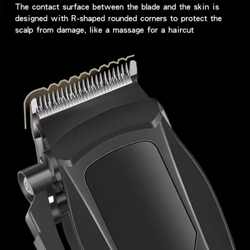 Professional Hair Clippers for Men, Cordless Barber and Trimmer Set with LCD Digital Display and 8 Limit Combs, Cutting Grooming Rechargeable Beauty and Personal Care QDKVTNDJZ
