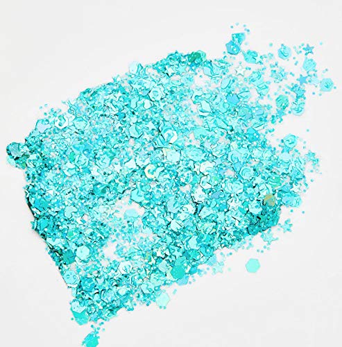 Neva Nude Lullaby Sky Iridescent Holographic Blue Chunky Glitter in Aloe Gel Glitz Grenade Keychain Festival Rave Face Body Hair