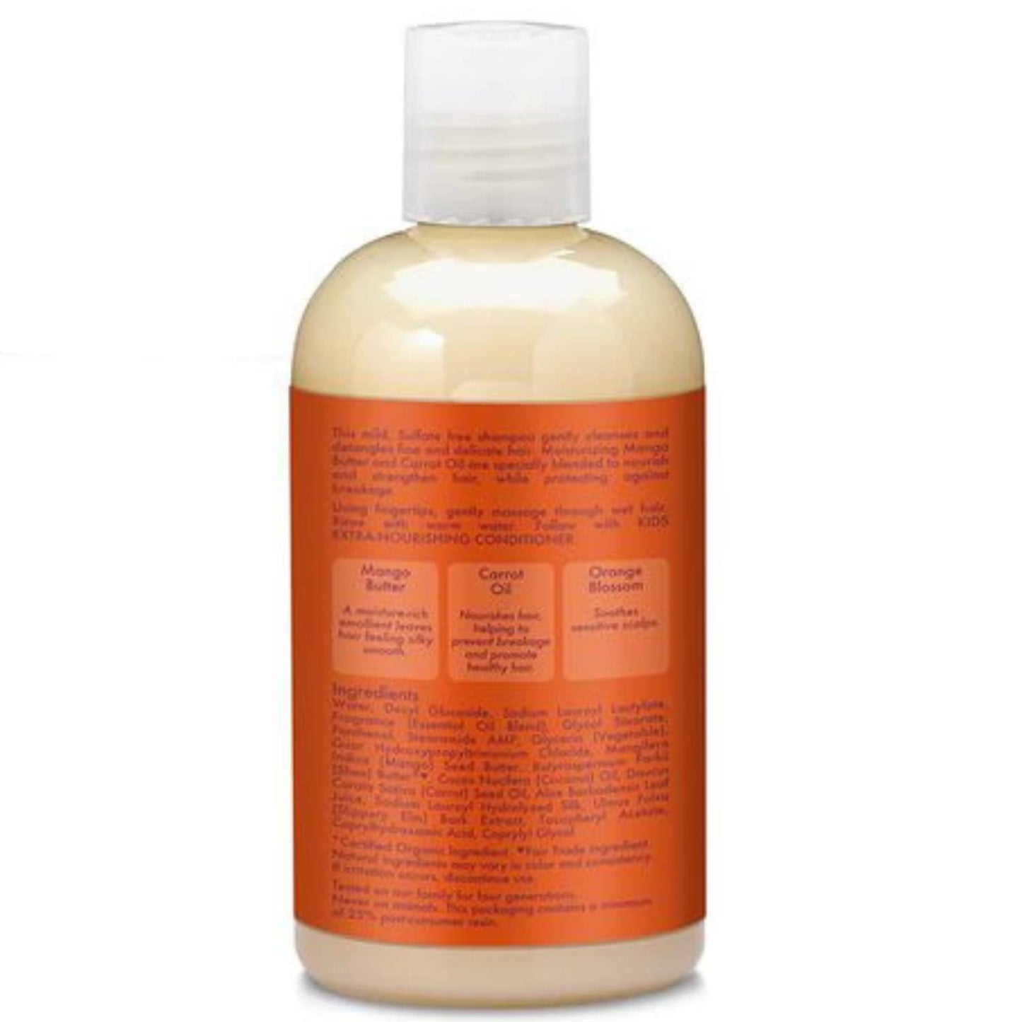 Shea Moisture Kids Shampoo - Extra-Nourishing Shea Butter, Mango & Carrot Hair Detangler with Orange Blossom Extract, Sulfate-Free Shampoo for Kids, 8