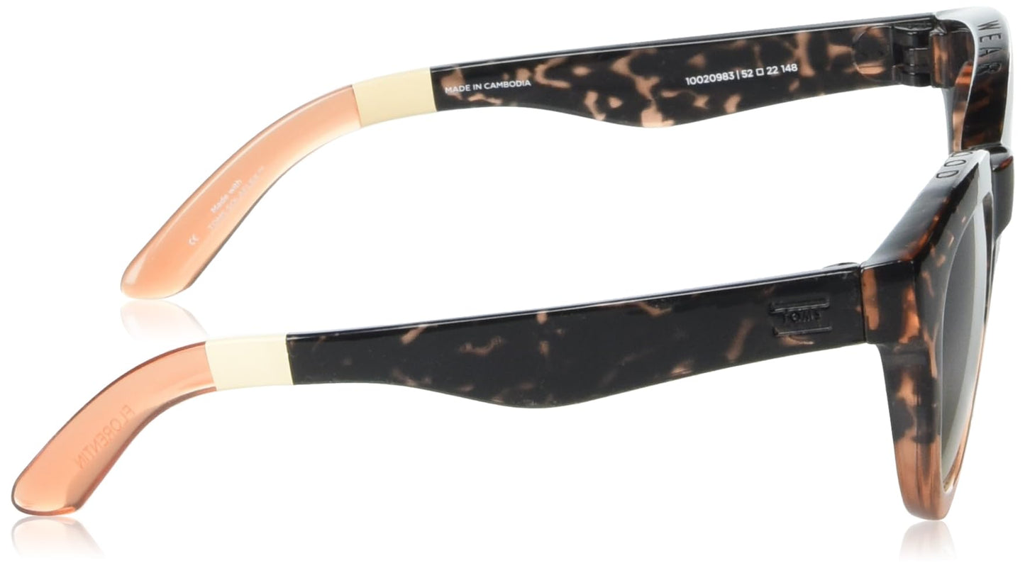 TOMS Florentin Traveler Round Eyeglasses for Women - Women’s Sunglasses - UV Protection Glasses w/Case - SOLAFLEX material