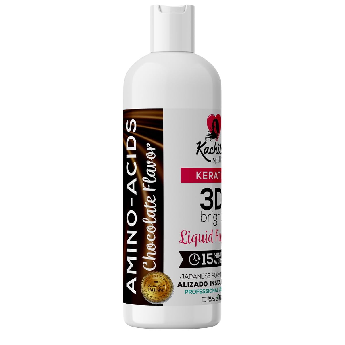 Kit Brazilian Keratin 3D IMPROVED FORMULA Treatment Hair Straighteners Hight Bright Kachita Spell + Maintenance Shampoo Conditioner