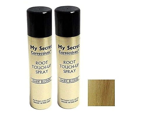 My Secret Correctives Hair Highlighter and Root Touch-up Spray TWO PACK - DARK BLONDE - 2oz x 2