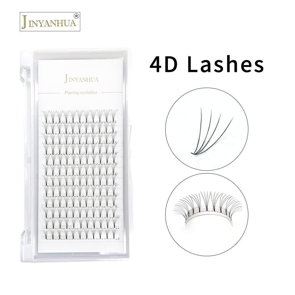 JINYANHUA Premade Eyelash Fans Extension 8-15mm Length 4d/5d/6d/7d/8d 0.07mm Short Stem Handmade Fans Premade Professional Eyelash Extensions Faux…