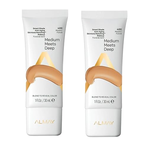 Pack of 2 Almay Smart Shade Anti-Aging Skintone Matching Makeup, Medium Meets Deep 400