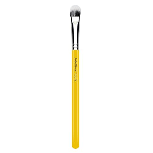 Bdellium Tools Professional Makeup Brush - Studio Series 775 Duo Fiber Shader - With Soft Synthetic Fibers, For Shading (Yellow, 1pc)