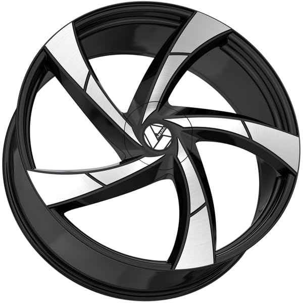 Azara AZA-524 20x8.5 5x112 5x114.3 +35 Cb 74.1 Gloss Black & Machined