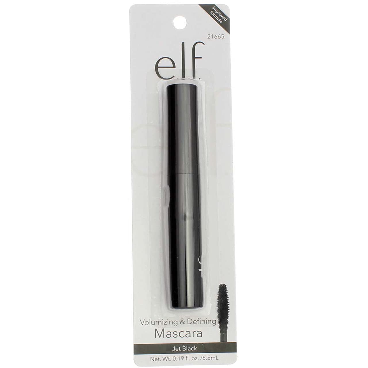 e.l.f. Cosmetics volumizing defining mascara, Jet Black, 0.185 Fl Oz