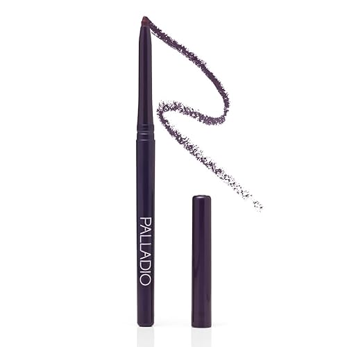 Palladio Retractable Waterproof Eyeliner, Richly Pigmented Color and Creamy, Slip Twist Up Pencil Eye Liner, Smudge Proof Long Lasting Application