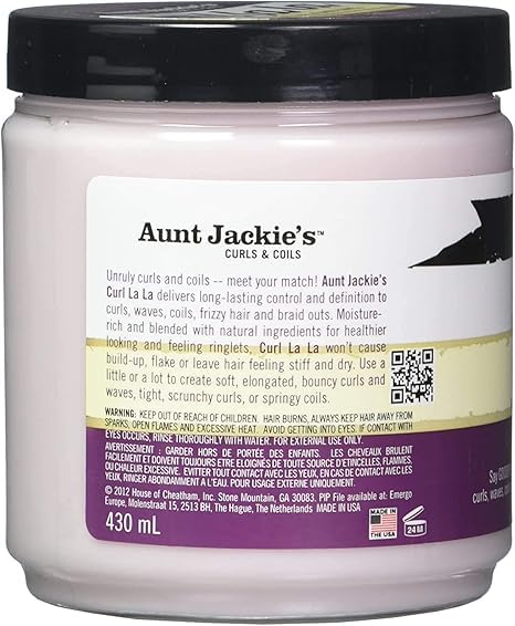 Aunt Jackies Curl La La Defining Curl Custard 15 Ounce Jar (443ml) (2 Pack)
