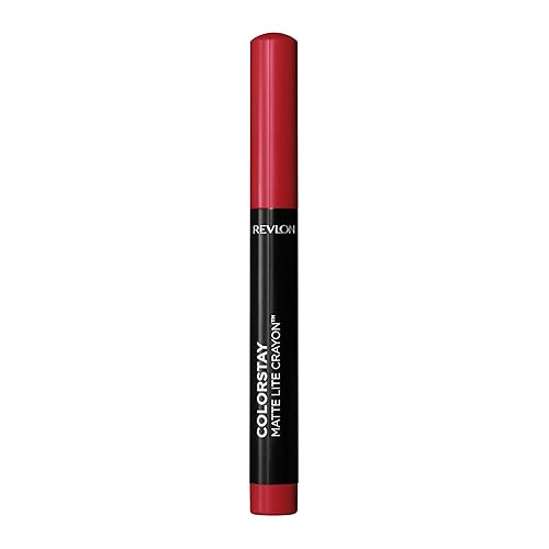 REVLON ColorStay Matte Lite Crayon Lipstick with Built-in Sharpener, Smudge-proof, Water-Resistant Non-Drying Lipcolor, 010 Air Kiss, 0.049 oz