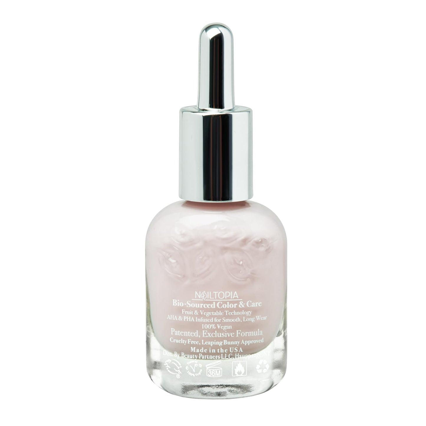 Nailtopia - Plant-Based Chip Free Nail Lacquer - Non Toxic, Bio-Sourced, Long-Lasting, Strengthening Polish - Kissin In The Rain (Light Pastel Pink) Beauty & Personal Care Nailtopia