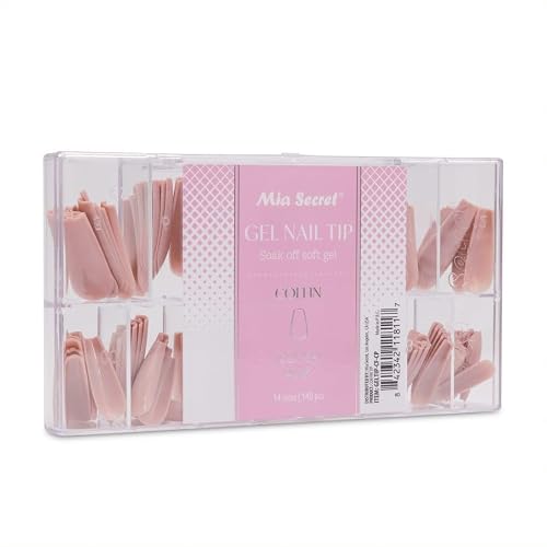 Mia Secret Soak off Soft Gel Nail Tip MADE IN USA for Salon and DIY (Cover Pink, Coffin) Beauty & Personal Care Mia Secret