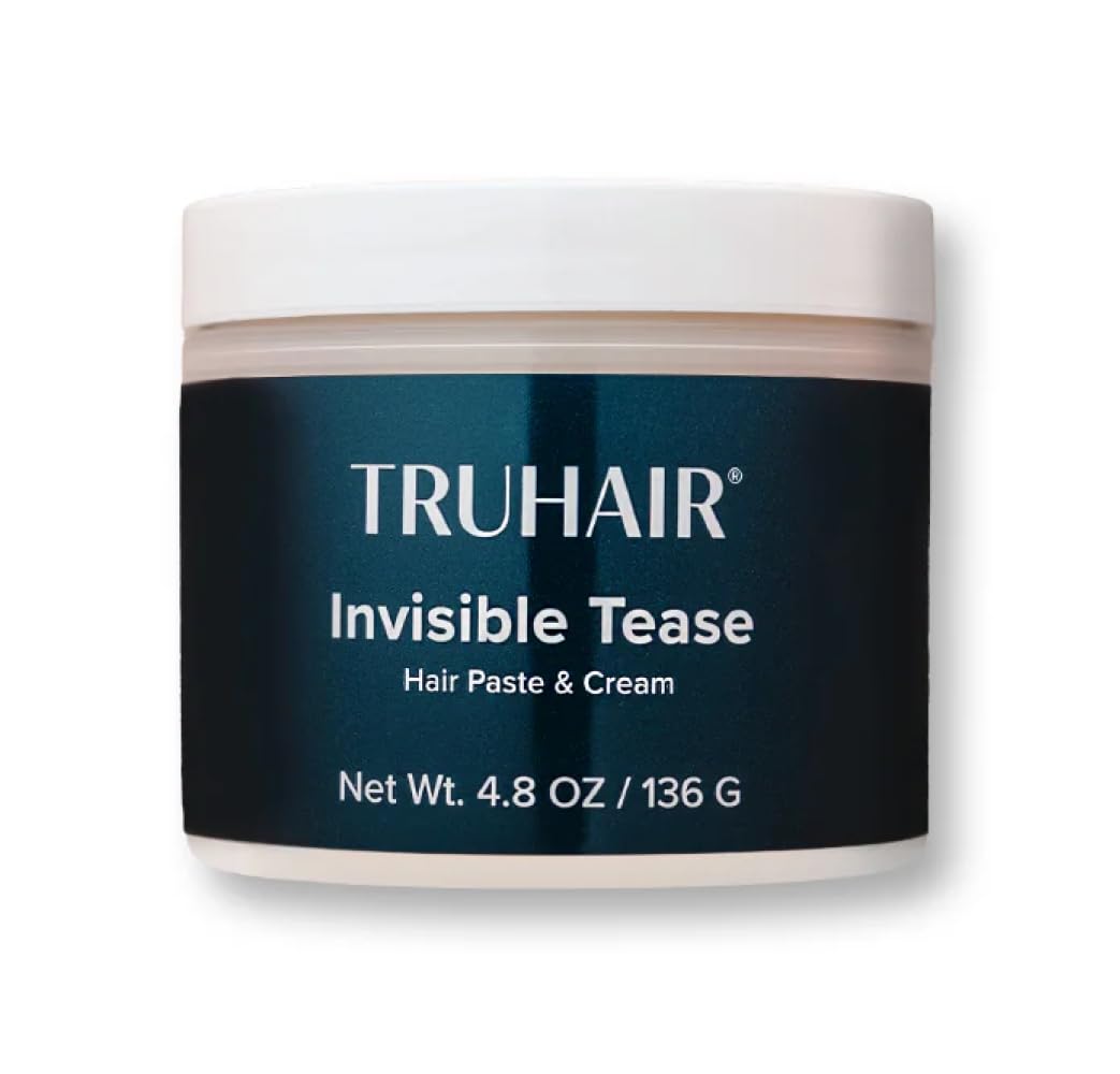 Truhair Invisible Tease Styling Cream and Paste | Men’s & Women’s Hair Styling Cream for Shaping, Texturizing, and Hold | Lightweight & Non-Greasy