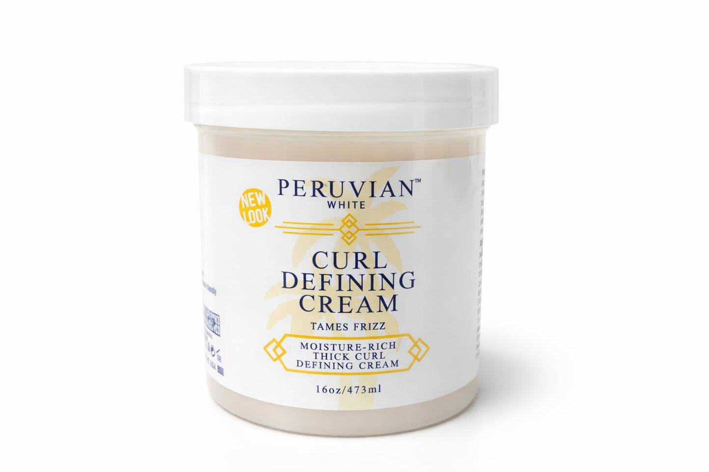 Peruvian white Curl Defining Cream Tames Frizz, Moisture-Rich, 16 oz.