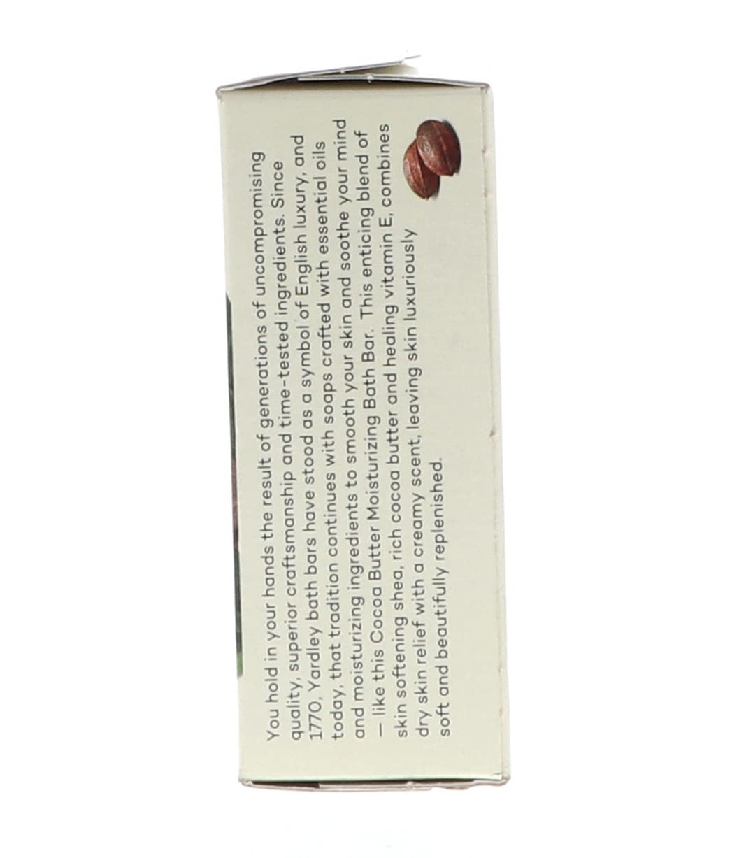 Yardley Bath Bar Cocoa Butter 4 oz (Pack of 2)