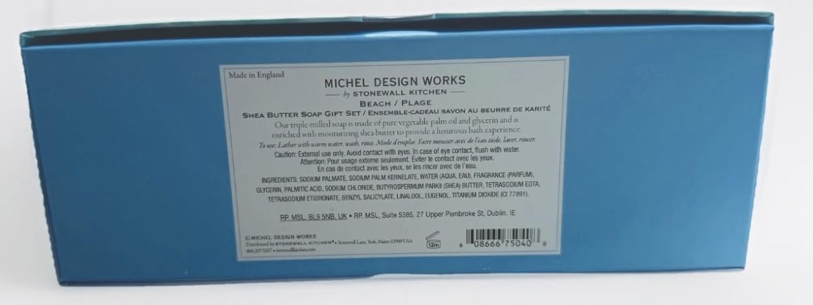 Michel Design Works “Beach” Triple Soap Gift Set (3 Bars)